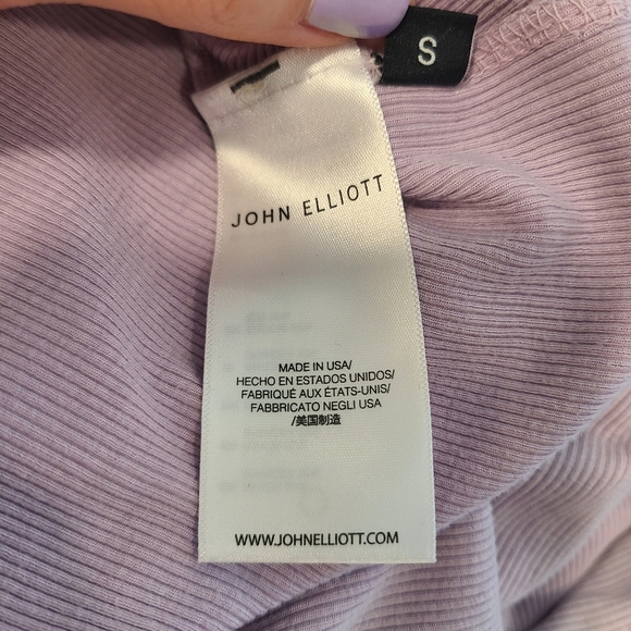 John Elliott Mineral Ribbed Midi Lavender Dress - Picture 8 of 8